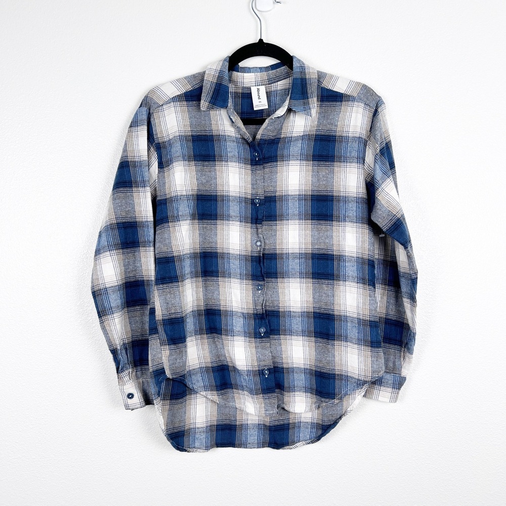 Abound Women's Plaidâ Long Sleeve Button Up Blouse Sz XS